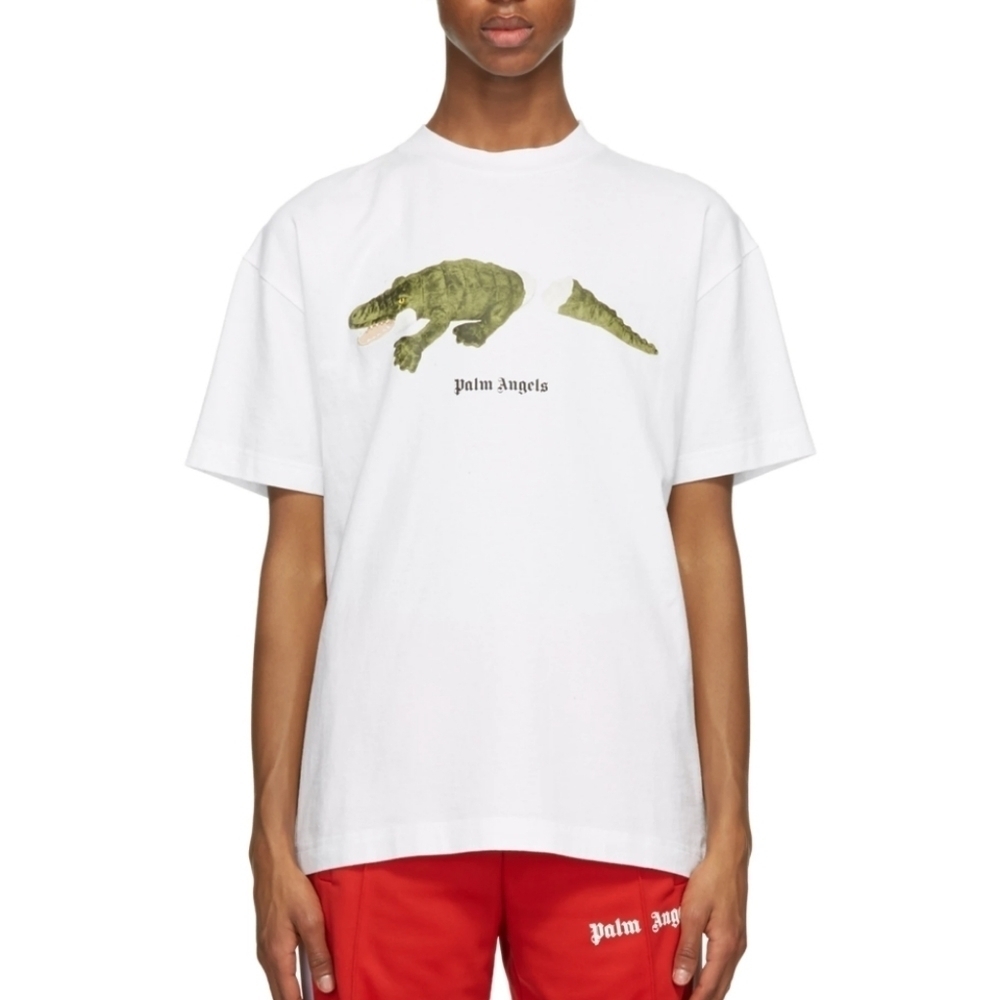 NWT Mens white crocodile tshirt